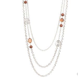 Paparazzi Pretty Pop-tastic! Brown Necklace and Earring Set